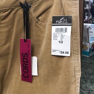 Corduroy boot cut cords low rise